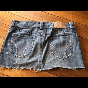 Hollister Low rise jean skirt.